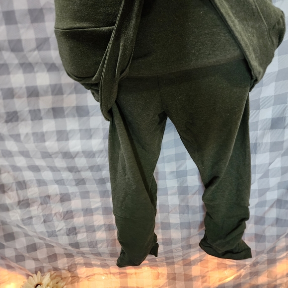 Nomads Hempwear Sativa Skirted Crop Leggings in Green Melange Organic size M NWT - Picture 7 of 16